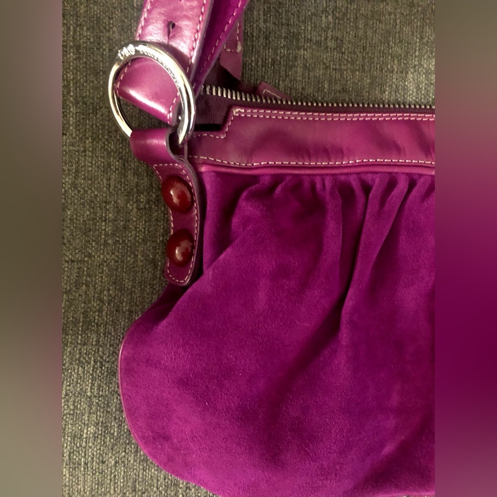 Dolce & Gabbana purple suede shoulder clutch - Picture 3 of 6